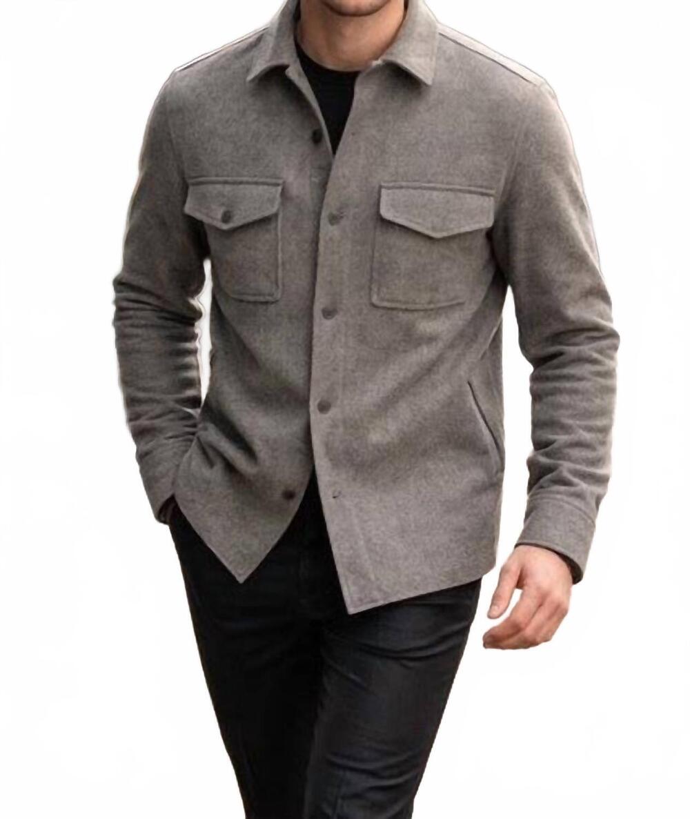 NEW FILSON the jack-shirt in light heather grey